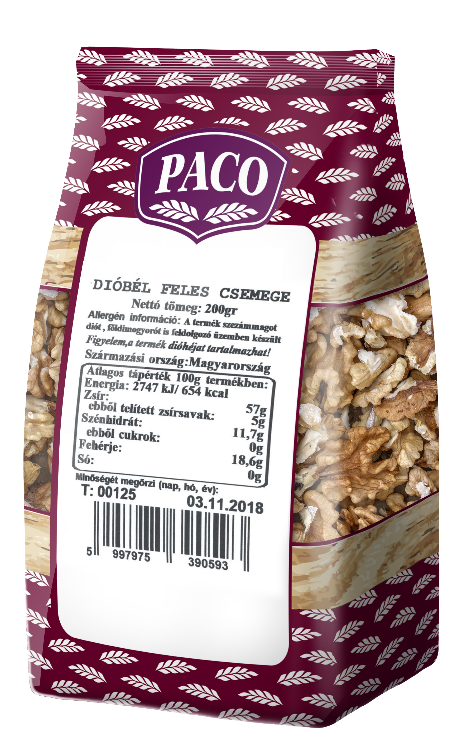 PACO Feles csemege dióbél 200g